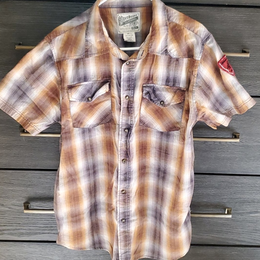 Overdrive Button Up Plaid Shirt
